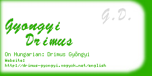 gyongyi drimus business card