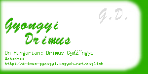 gyongyi drimus business card